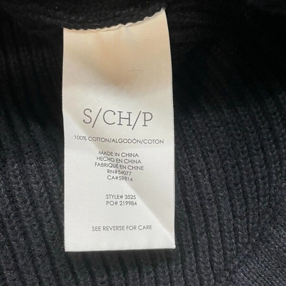 Cabi Sweater Womens Small Black Crop Ribbed Knit Hi Low Pullover Classic 3525 - Picture 7 of 11
